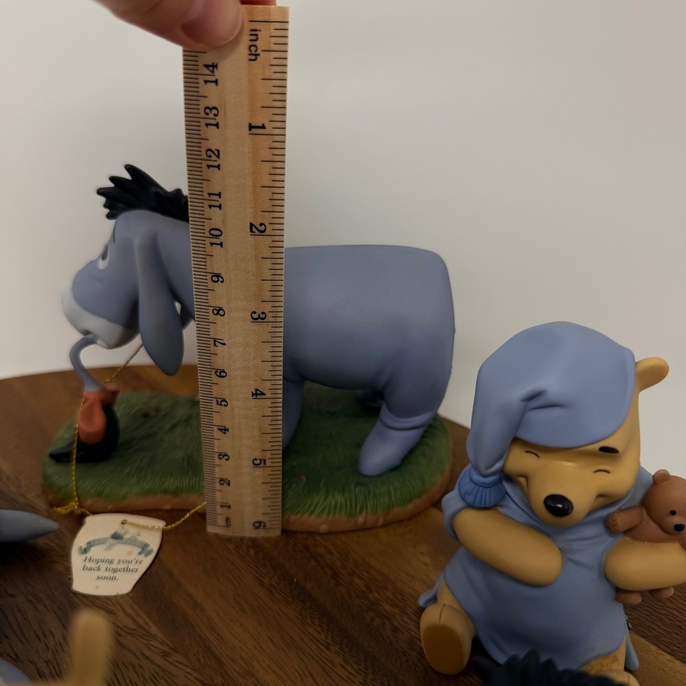 Disney Eeyore Winnie the Pooh Tigger Ceramic & Plastic Figurines Snow Globe Lot - Picture 13 of 17